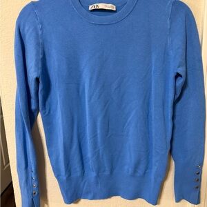 Zara Vibrant Blue Knit Top